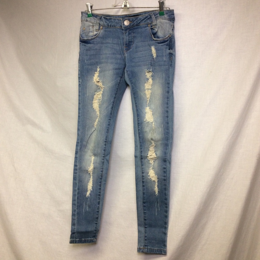 Thread Market Distressed Skinny Blue Jeans size 0